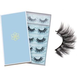 5 Pairs 6D Mink Eyelashes Faux lashes